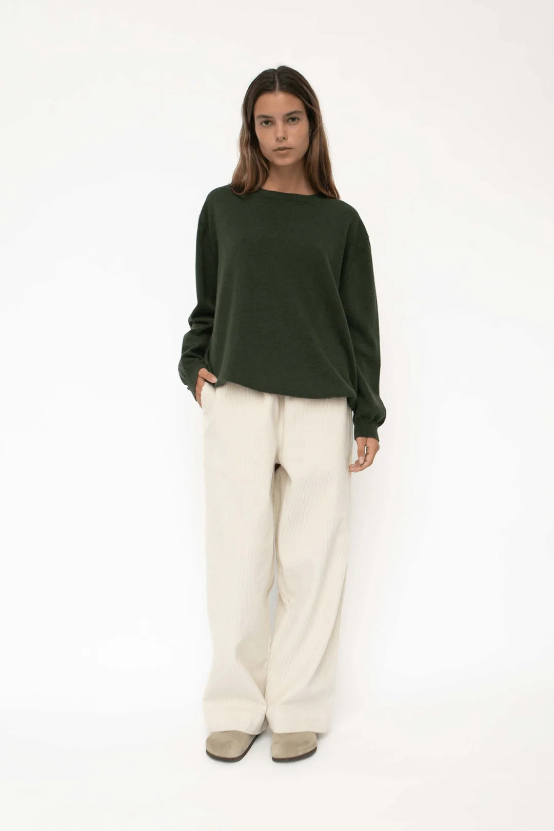 Bella fløjsbukser - undyed